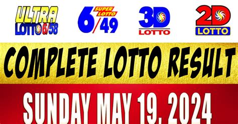 Complete PCSO Lotto Results May 09, 2024.